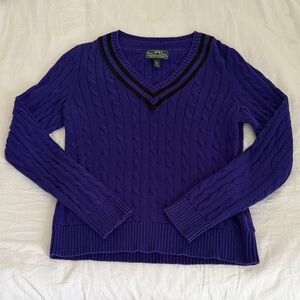 Ralph Lauren Royal Blue V-Neck Sweater